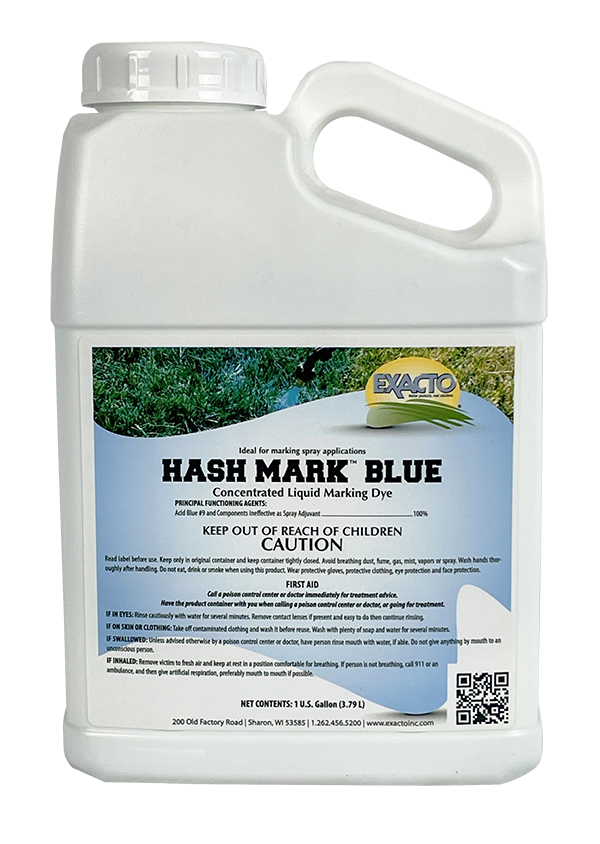 Hash Mark™ Blue Marker Dye 1 Gallon Jug - 4 per case - Liquid